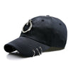 Color: Black Curved Brim Satin Cloth
