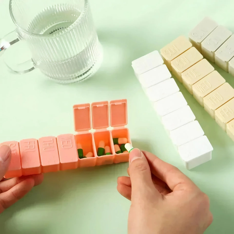 Seven-Compartment Weekly Pill Organizer