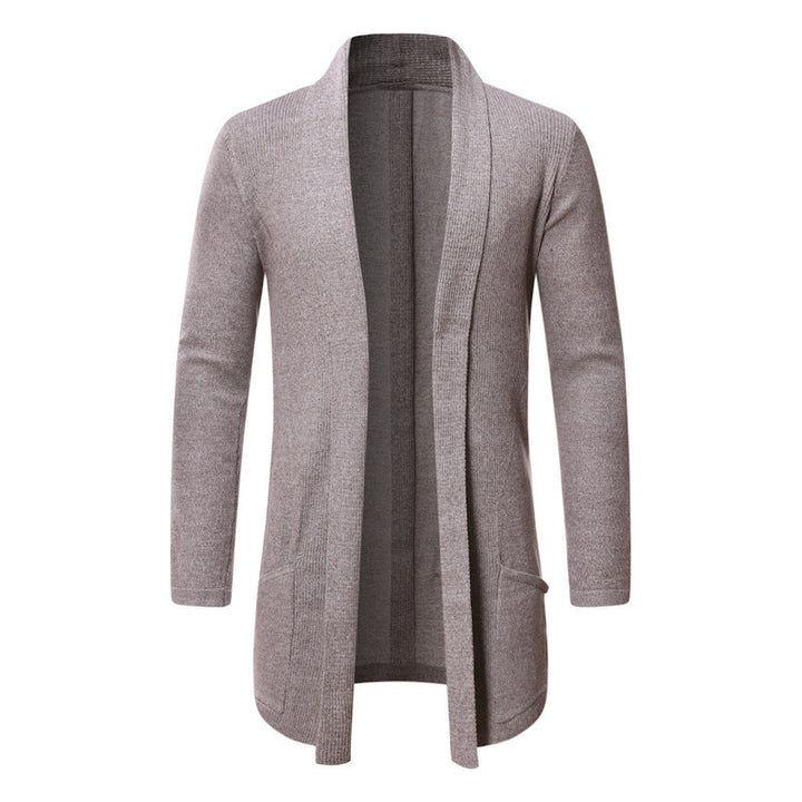 Fall Mid-length Trench Coat Knitted Cardigan Sweater