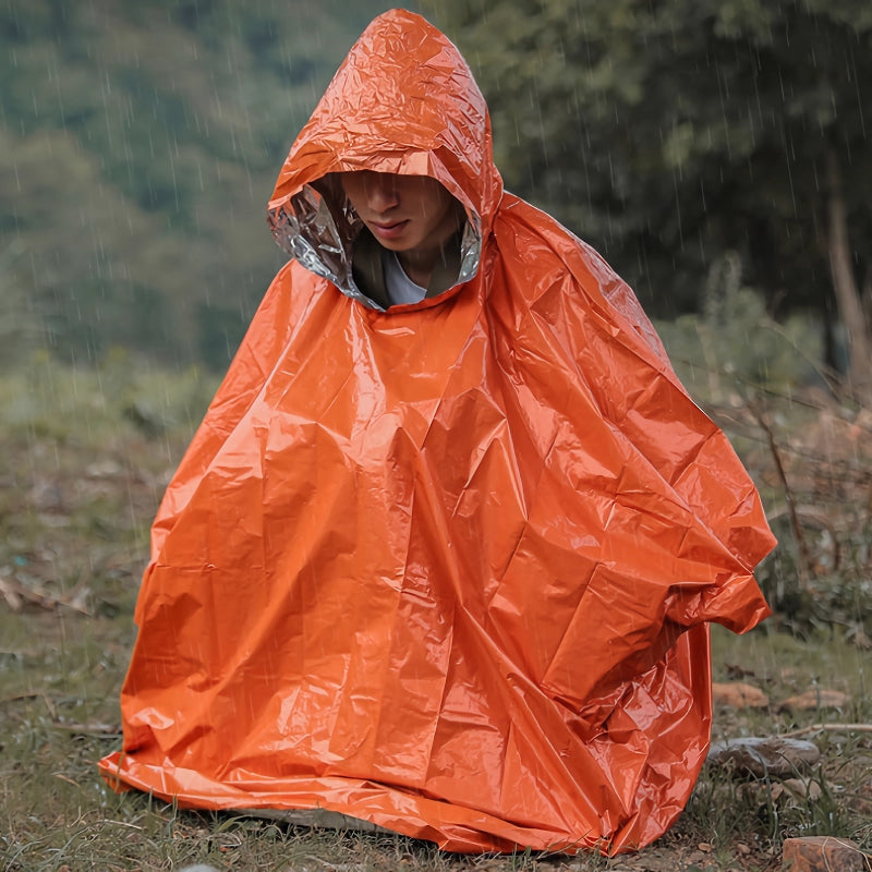 Emergency Waterproof Poncho & Survival Blanket