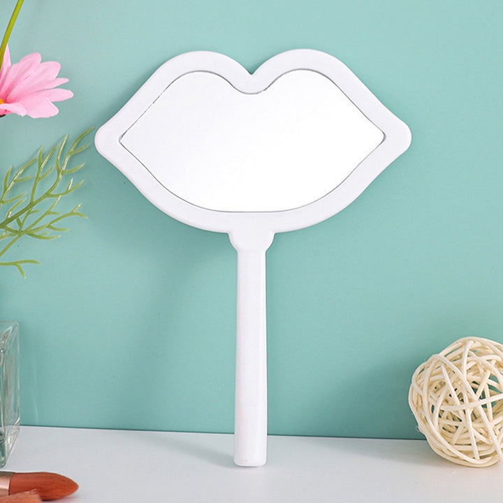 Lip Shaped Handheld Makeup Mirror