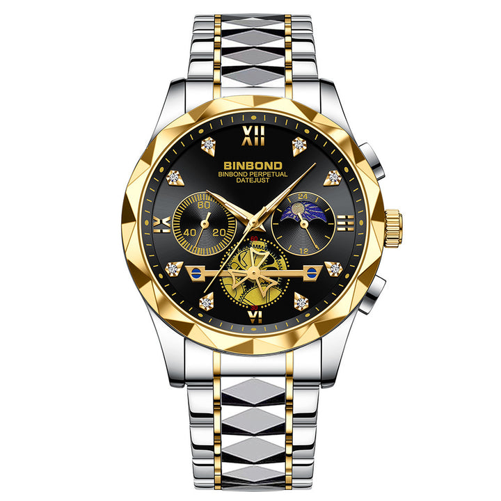 Multifunctional Quartz Watch All-match Six-pin Timing Casual