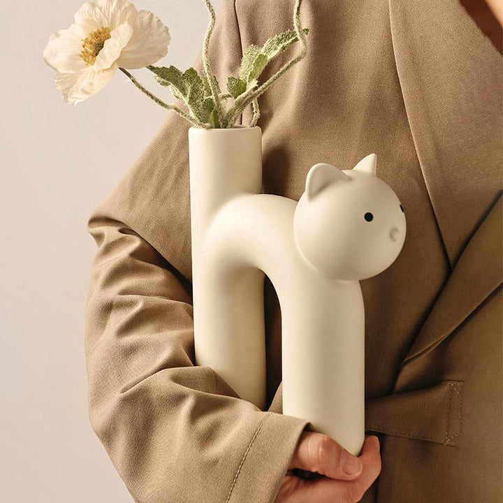 Cute Cathead Tube Vase