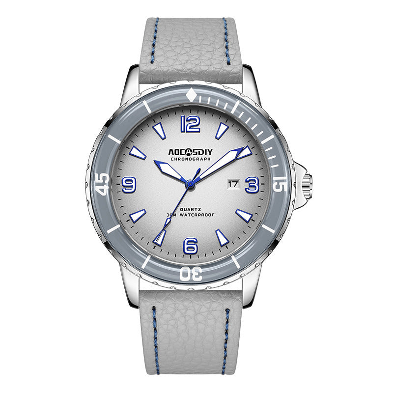 Casual Digital Large Dial Waterproof Calendar Quartz Men&