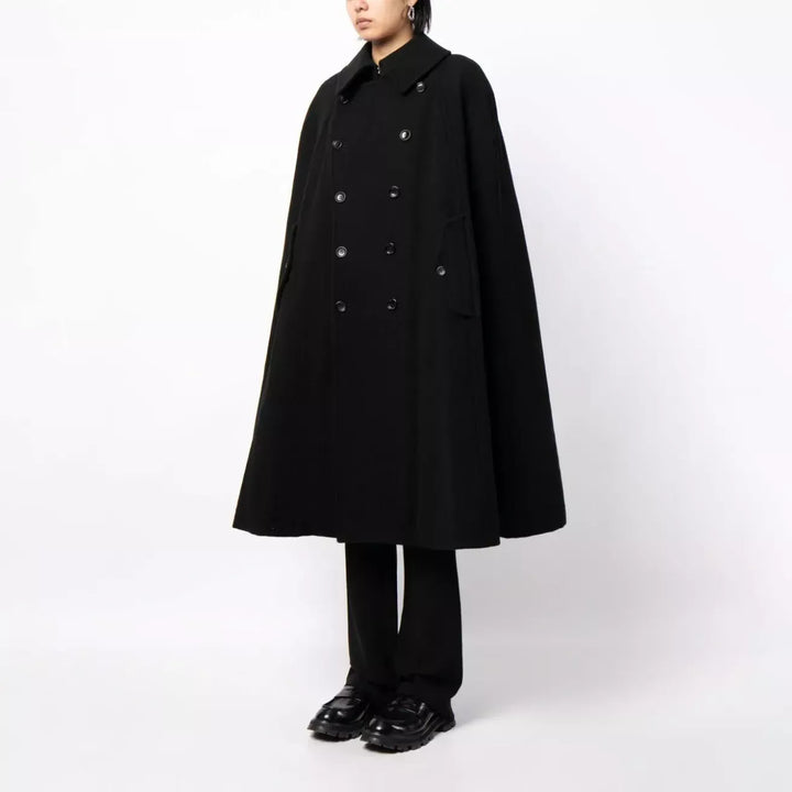 Elegant Cape Style Woolen Shawl Overcoat