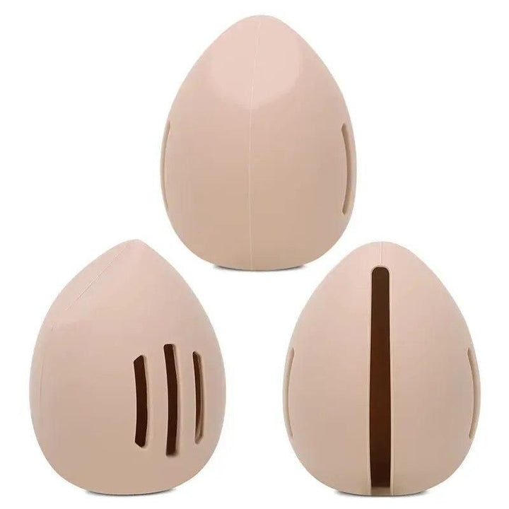 Compact Silicone Makeup Sponge Holder - Dustproof and Breathable Beauty Blender Case