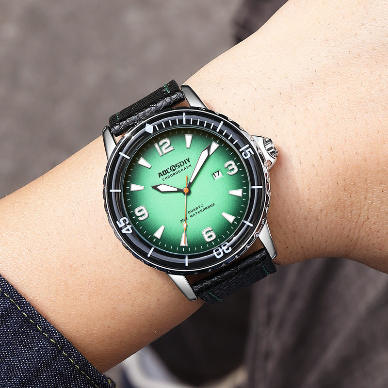 Casual Digital Large Dial Waterproof Calendar Quartz Men&