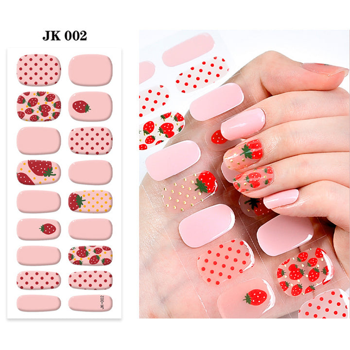 Pure Desire Wind Wear Nail Semi-baked UV Gel Nail Sticker Waterproof And Durable