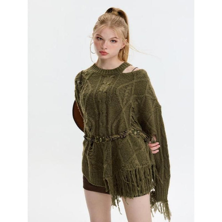 Women's Knitted Hollow Out Pullover
