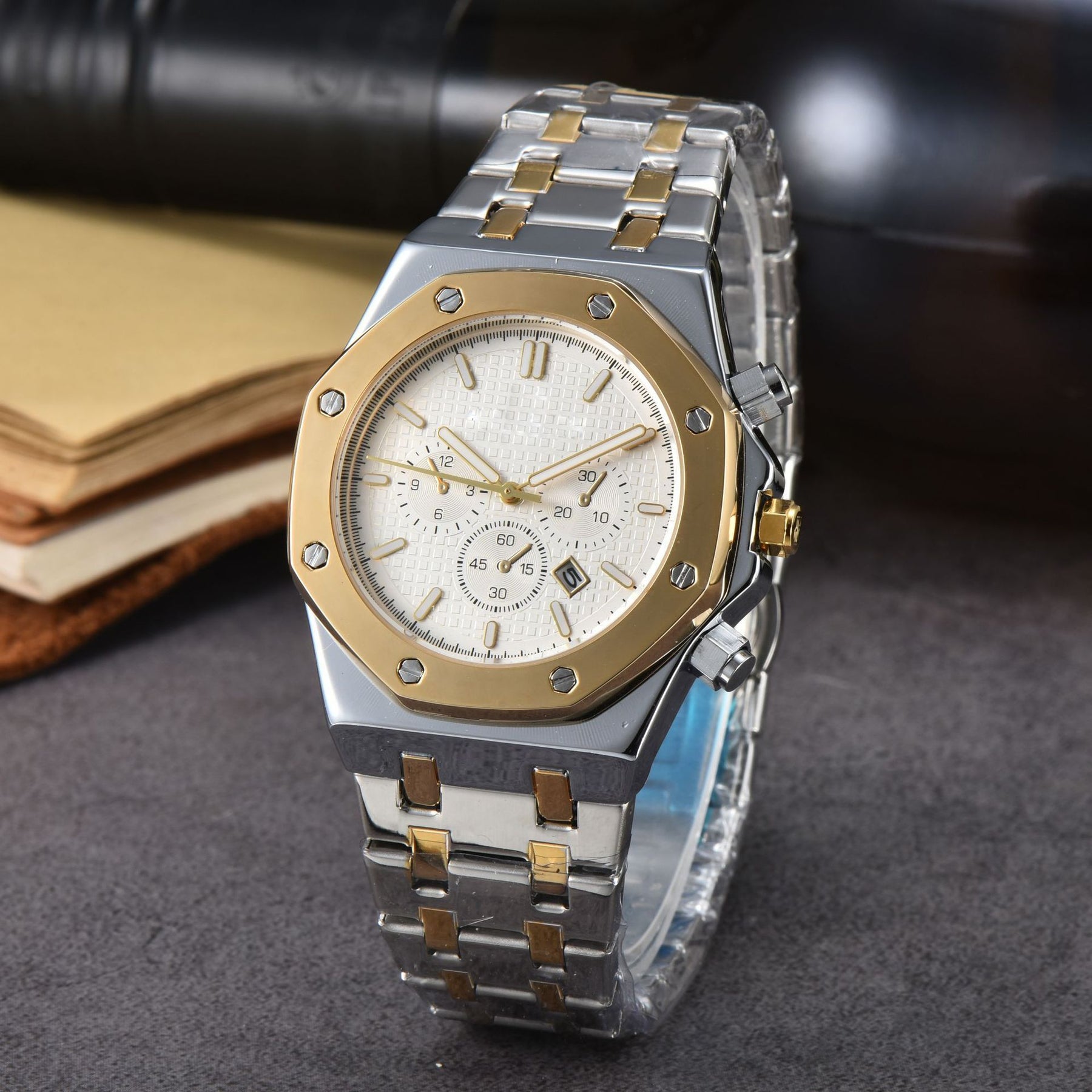 Stainless Steel Calendar Men&