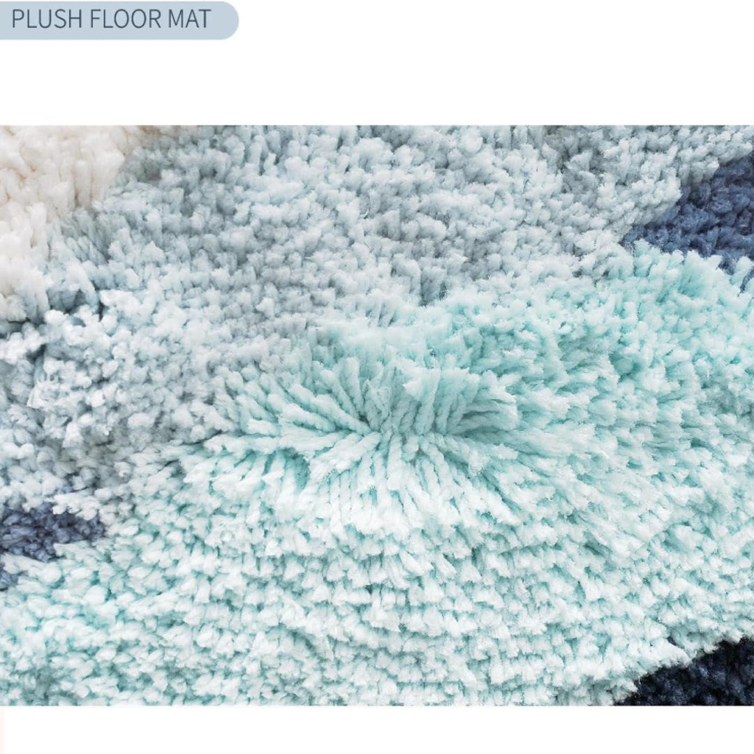 Blue Waves Kids Non-Slip Bedroom Rug