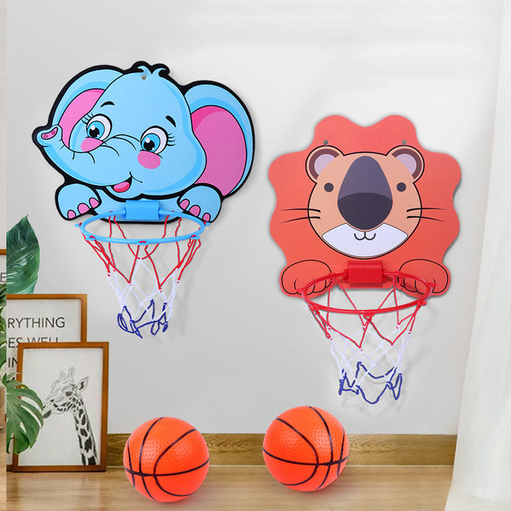 Kids Cartoon Animal Basketball Hoop Kit