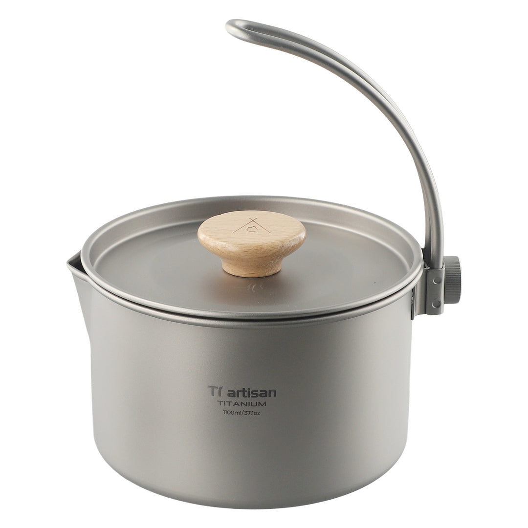 1.1L Titanium Camping Pot with Storage Sack