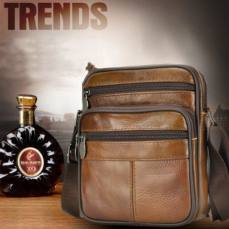 Fashion Business First Layer Cowhide Shoulder Bag Outdoor