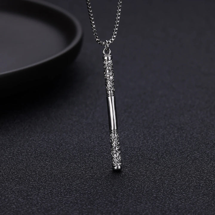 Golden Cudgel Stainless Steel Pendant Necklace