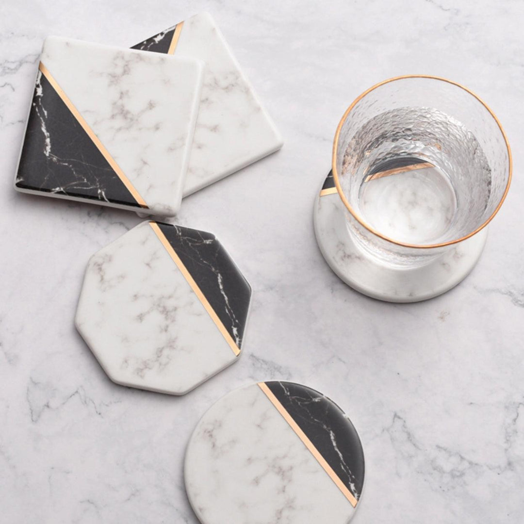 Elegant Marble Ceramic Coasters