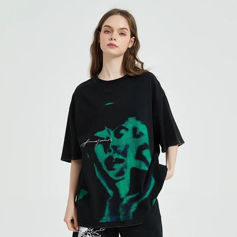 Oversized Soulmate Shadow Hip Hop T-Shirt