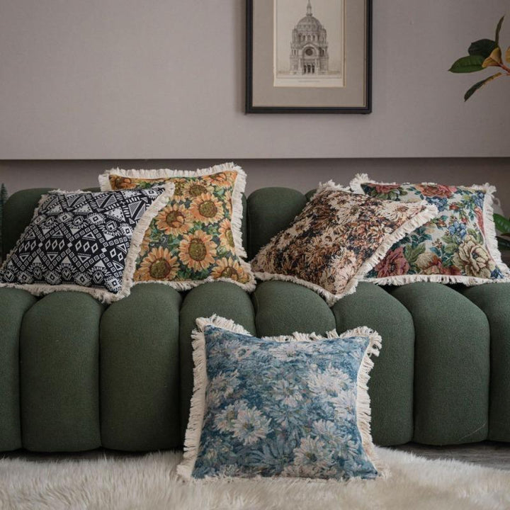 American Jacquard Multi-color Cushion Cover