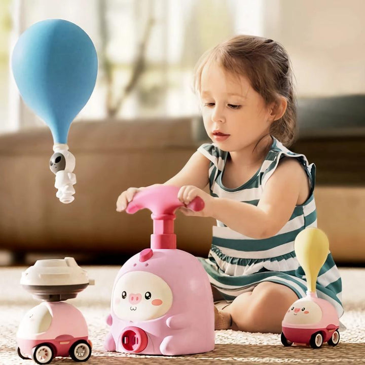 Balloon-Powered Launcher & Car Set for Children