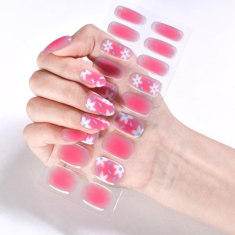 Internet Celebrity Semi-baked Gel Nail Sticker Waterproof And Durable 3d Paper Patch