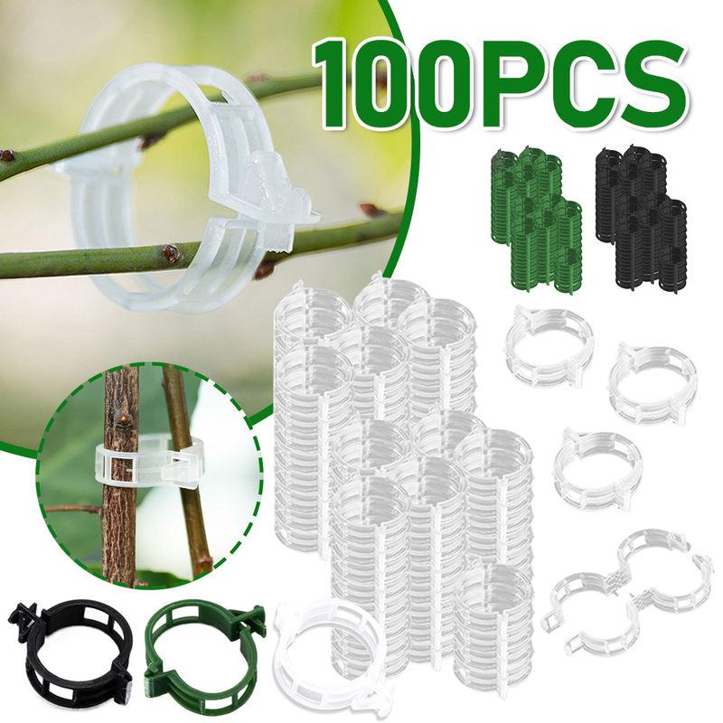 100PCS Reusable Plant Support Clips for Vegetable and Tomato Vines