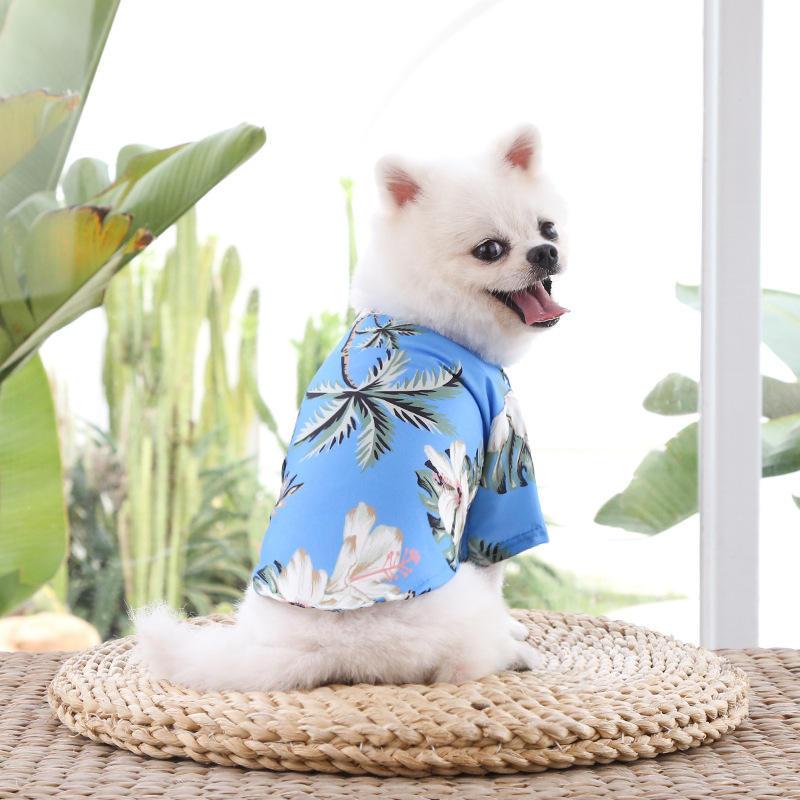 Hawaiian-Print Dog Shirt