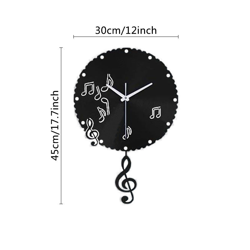 Modern Simple And Fashionable Notes Creative Wall Clock