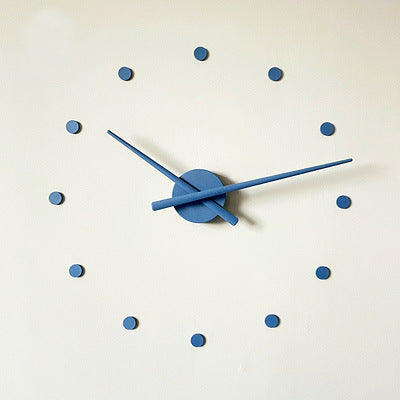 Extra Large Size Wall Clock Diy Creative Simple Clock Sticken On The Wall 12 Small Dots