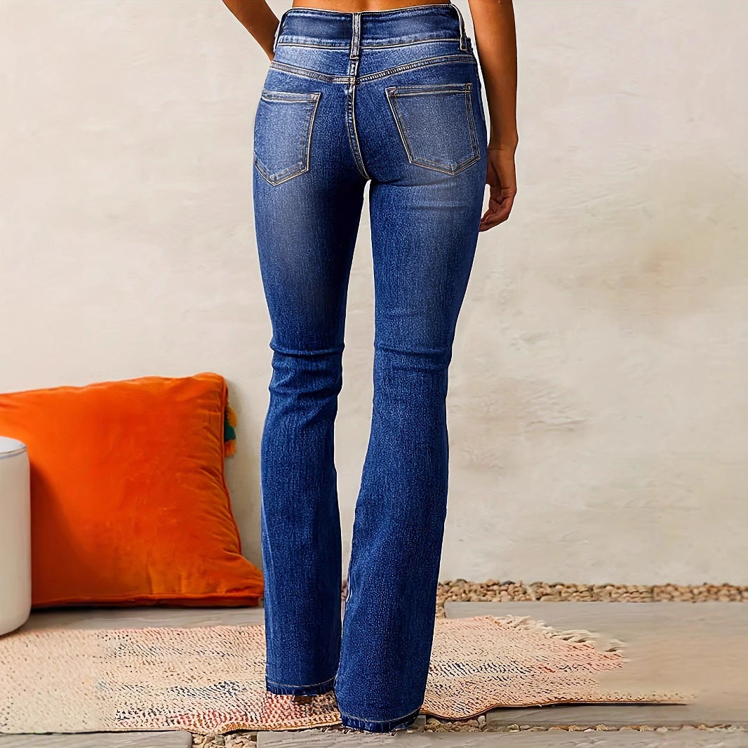 New Washed Street Skinny Retro Stretch Jeans Women&