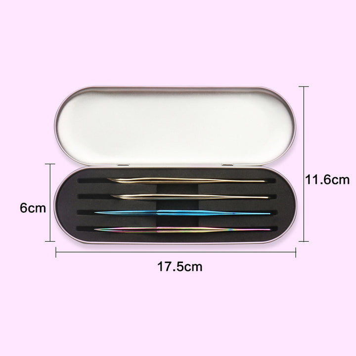 4-Slot Eyelash Tweezers Storage Box