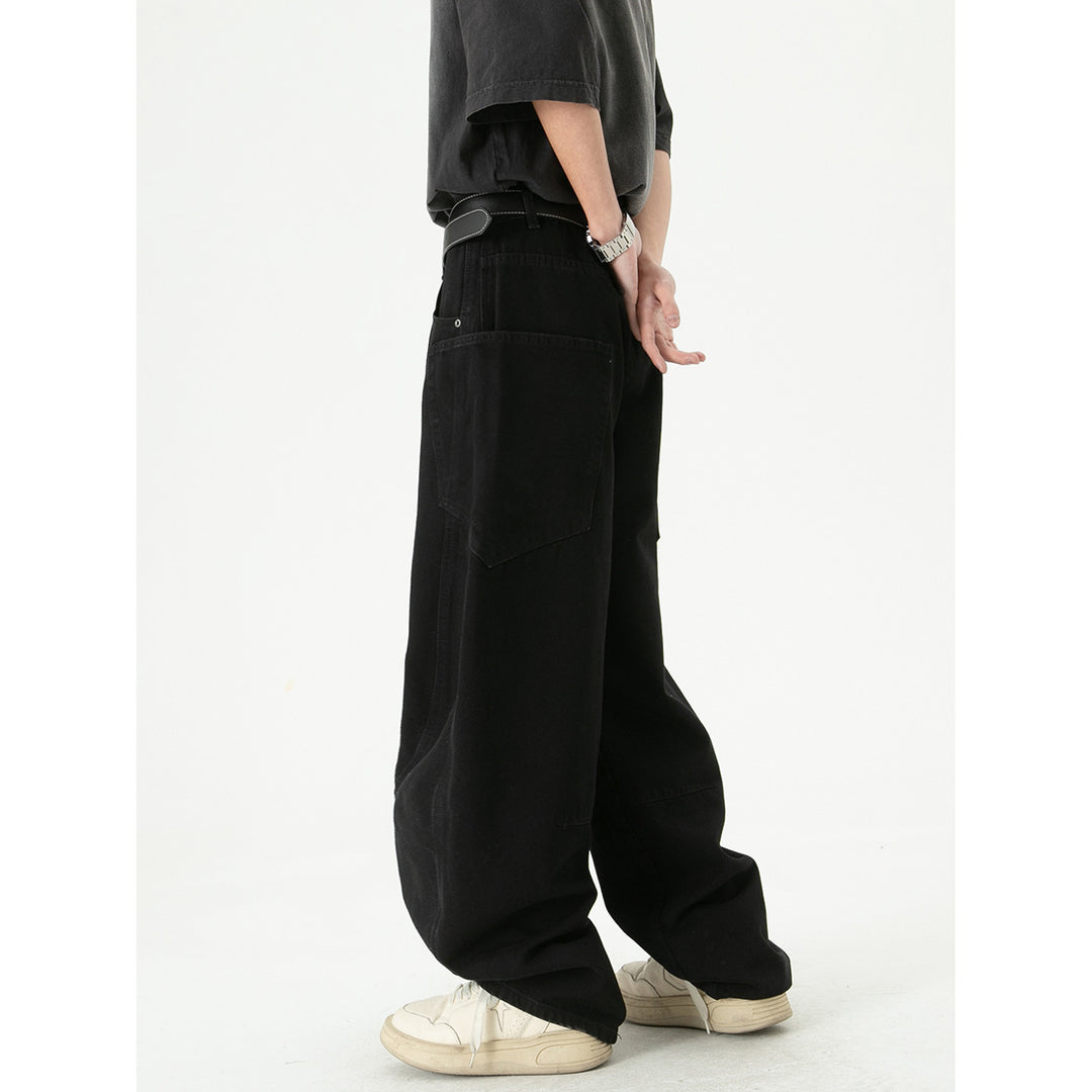 National Fashion Retro Loose Denim Cargo Pants Wide Leg Trousers