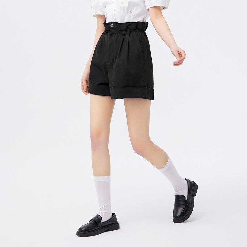 High-Waist Loose A-Line Casual Shorts for Women