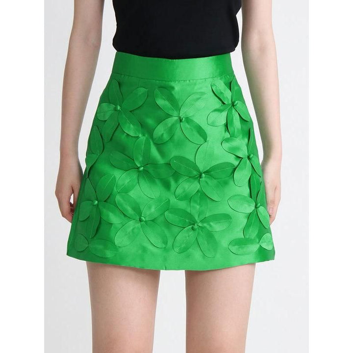 Floral A-Line Mini Skirt