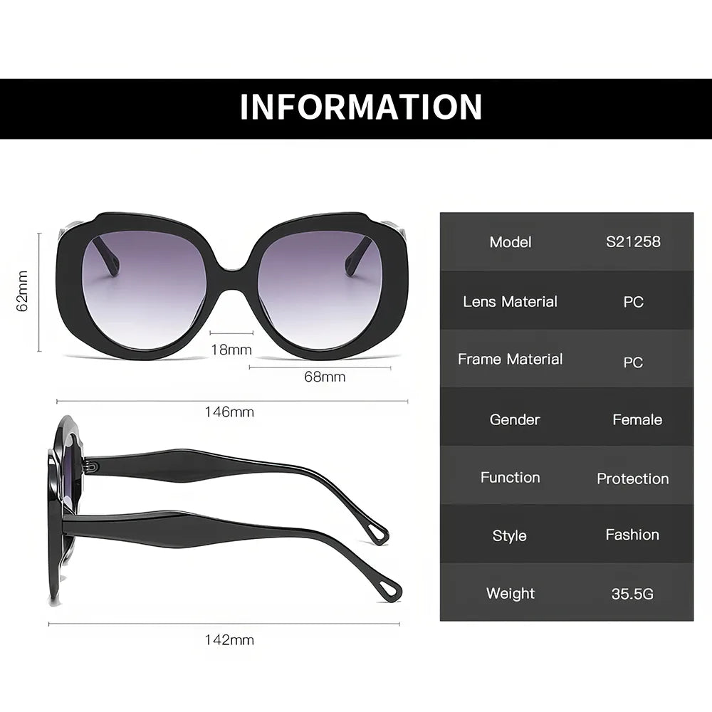Oversize Oval Sunglasses for Women