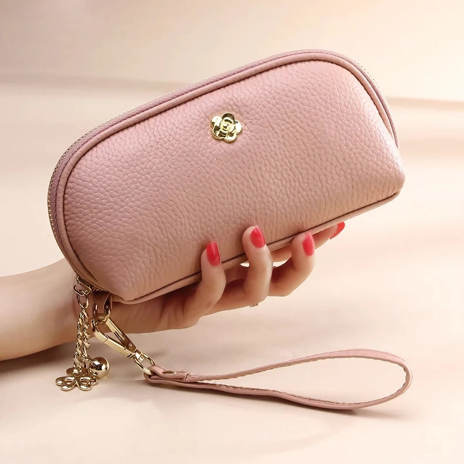 Elegant Tassel Genuine Leather Wristlet Wallet for Women