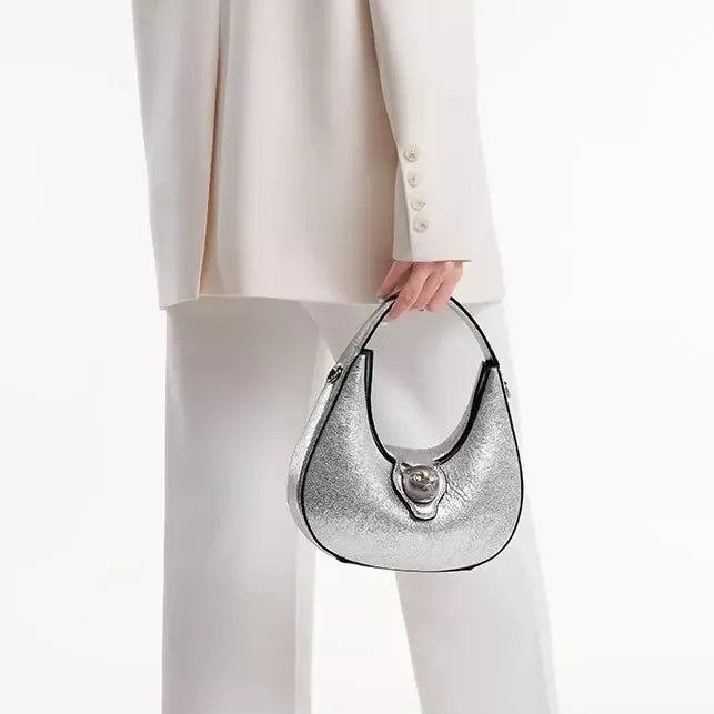Luxurious Genuine Leather Cat-Themed Handbag