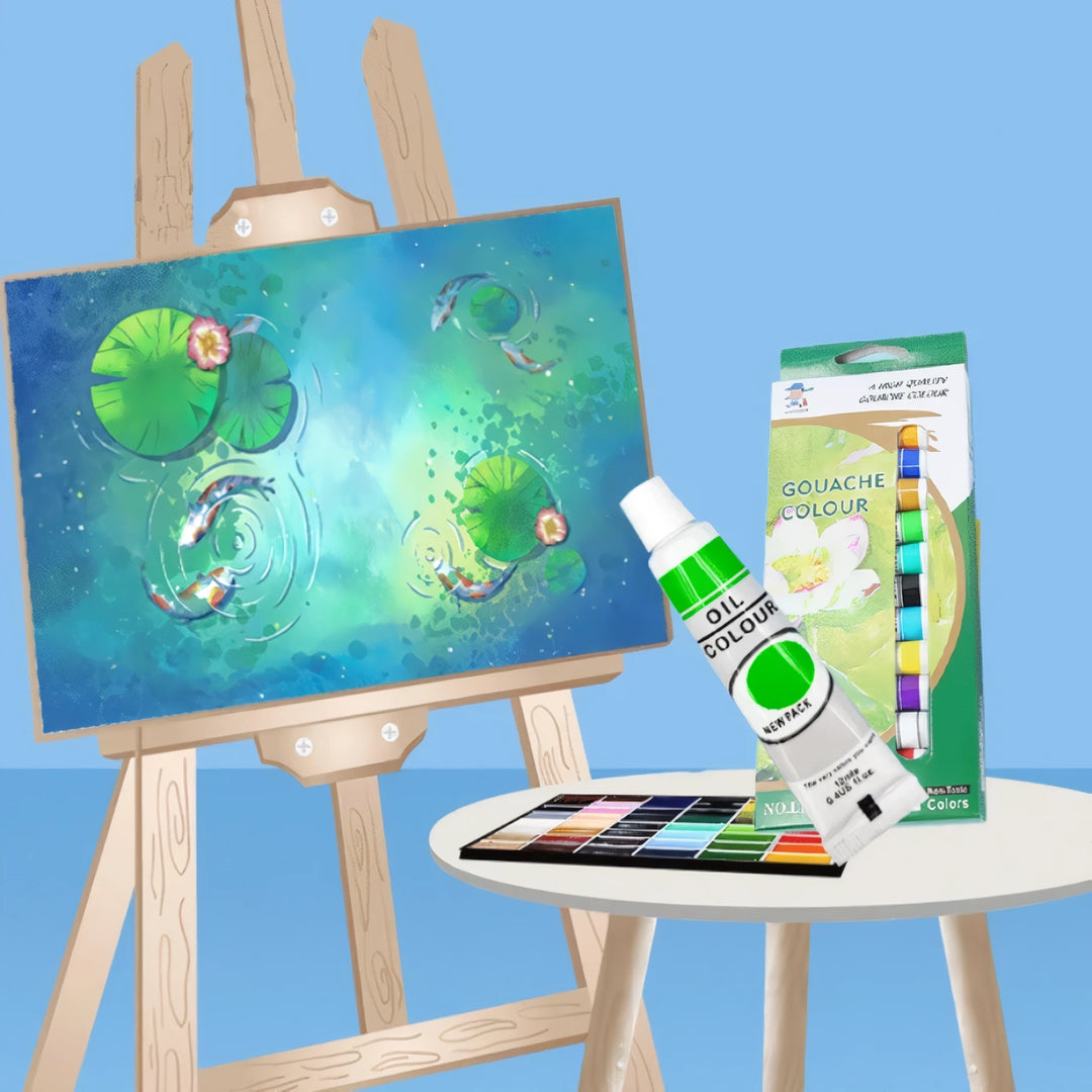 12-Color Gouache Paint Set 12ml - Portable &amp; Vibrant Paints for Artists