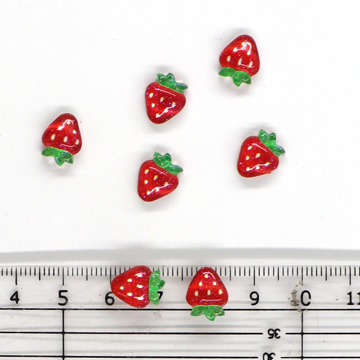 Summer Resin Mini Cherry Fruit Charms