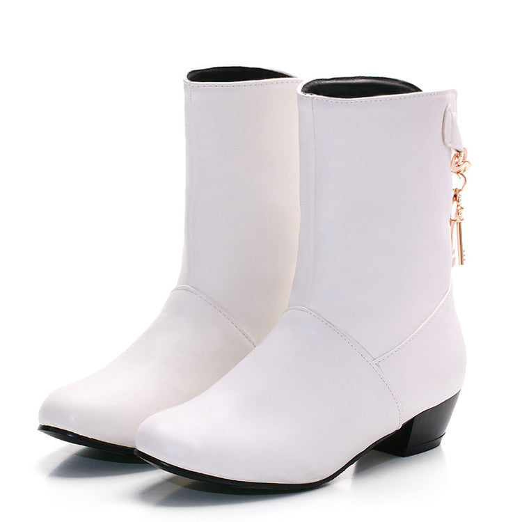 Women's Low-heeled Premium PU Ankle Boots