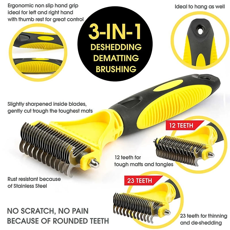 Stainless Steel Grooming Brush for Dogs and Cats