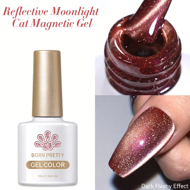 10ML Reflective Moonlight Cat Magnetic Gel Nail Polish