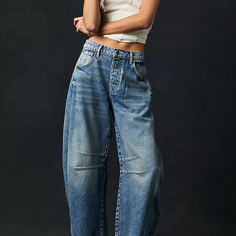 Fashion Loose Wide-leg Pants Summer Sports Straight Trousers Women&