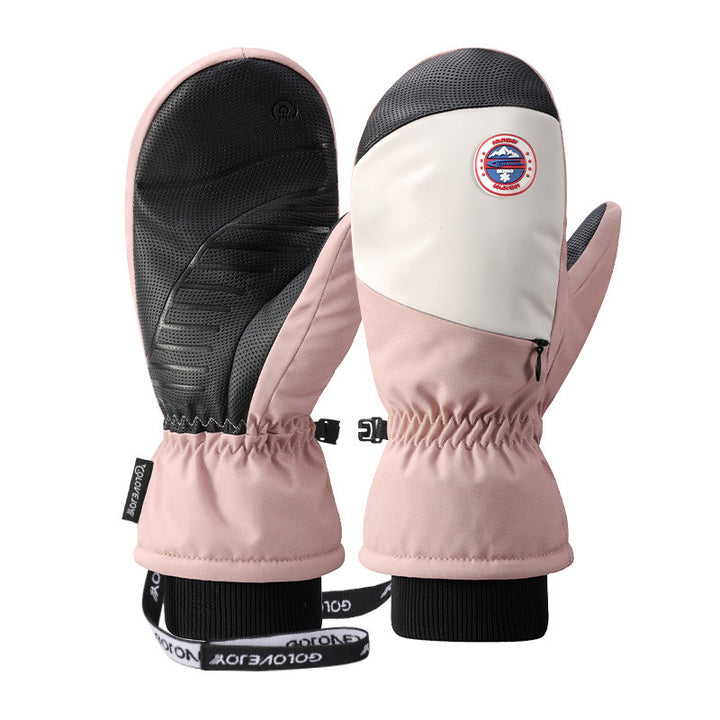 Snowboard Gloves For Women Wind-proof And Cold Protection Touch Screen Fleece-lined Thickened