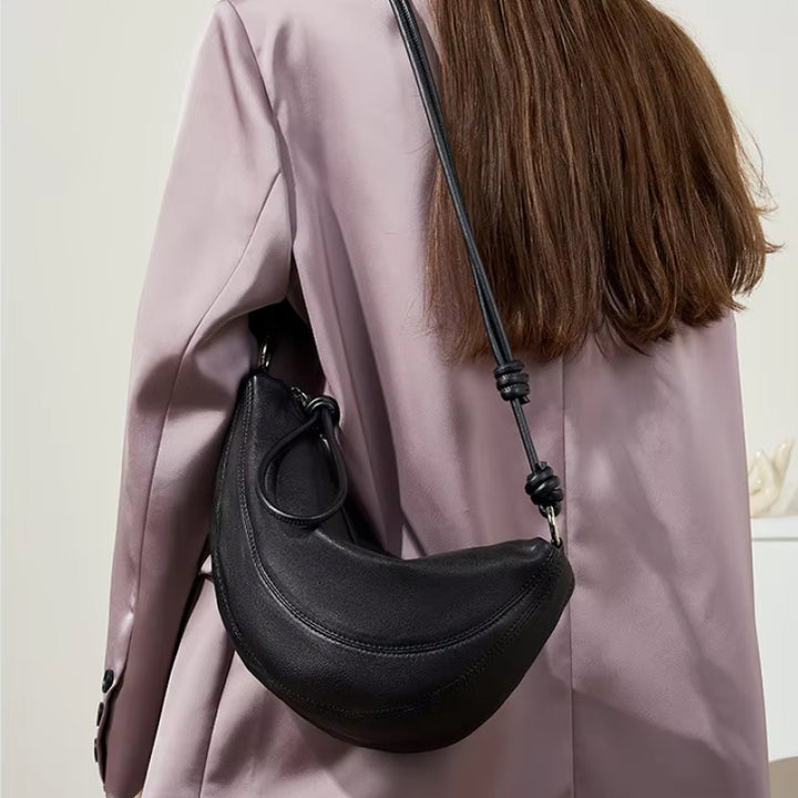 Soft Leather Minimalist Crossbody Bag