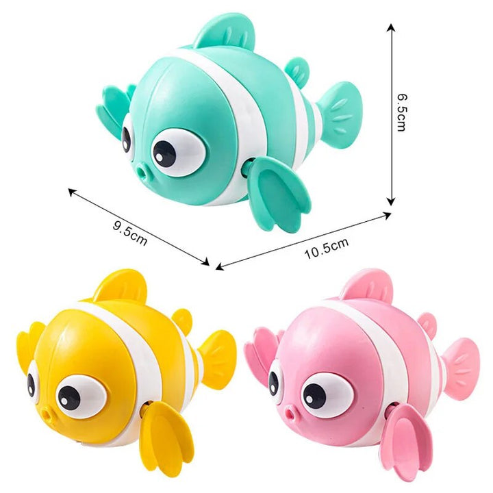 Cartoon Fish Wind-Up Bath Toy for Toddlers