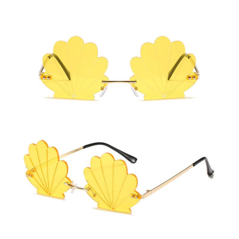 Unique Flower Rimless Retro Women's Sunglasses with UV Protection