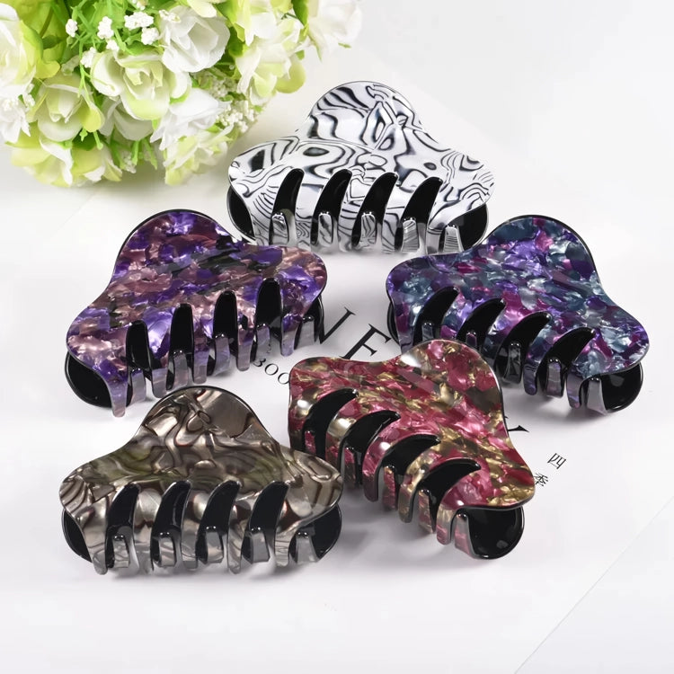 Large Floral Acrylic Hair Clips