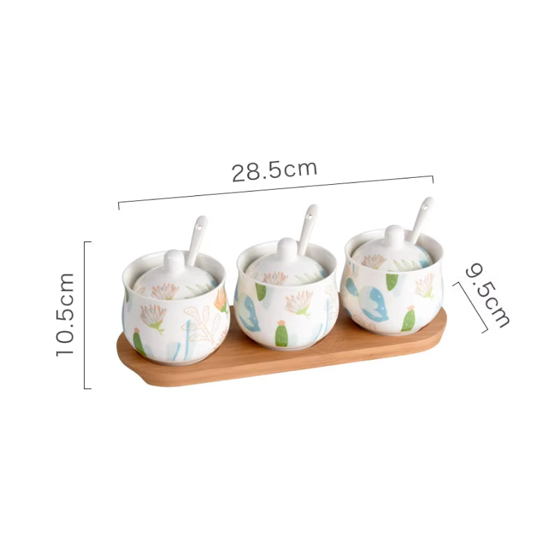 Charming Ceramic Spice Jar Set