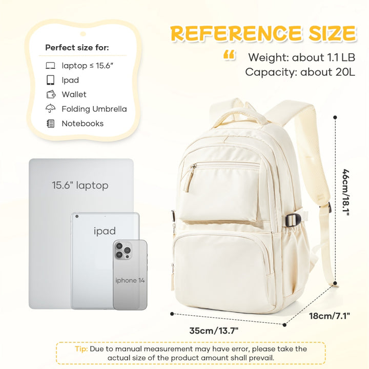 Lightweight Anti-Theft 15.6-inch Laptop Backpack for Women