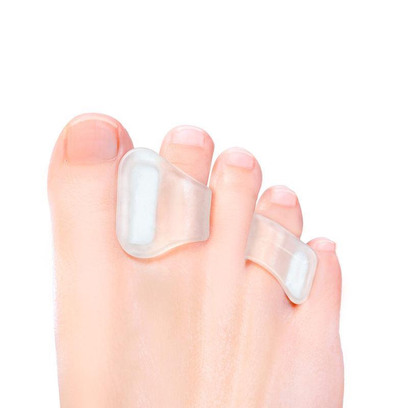 2pcs Silicone Soft Bunion Corrector & Double-Loop Overlapping Toe Straightener